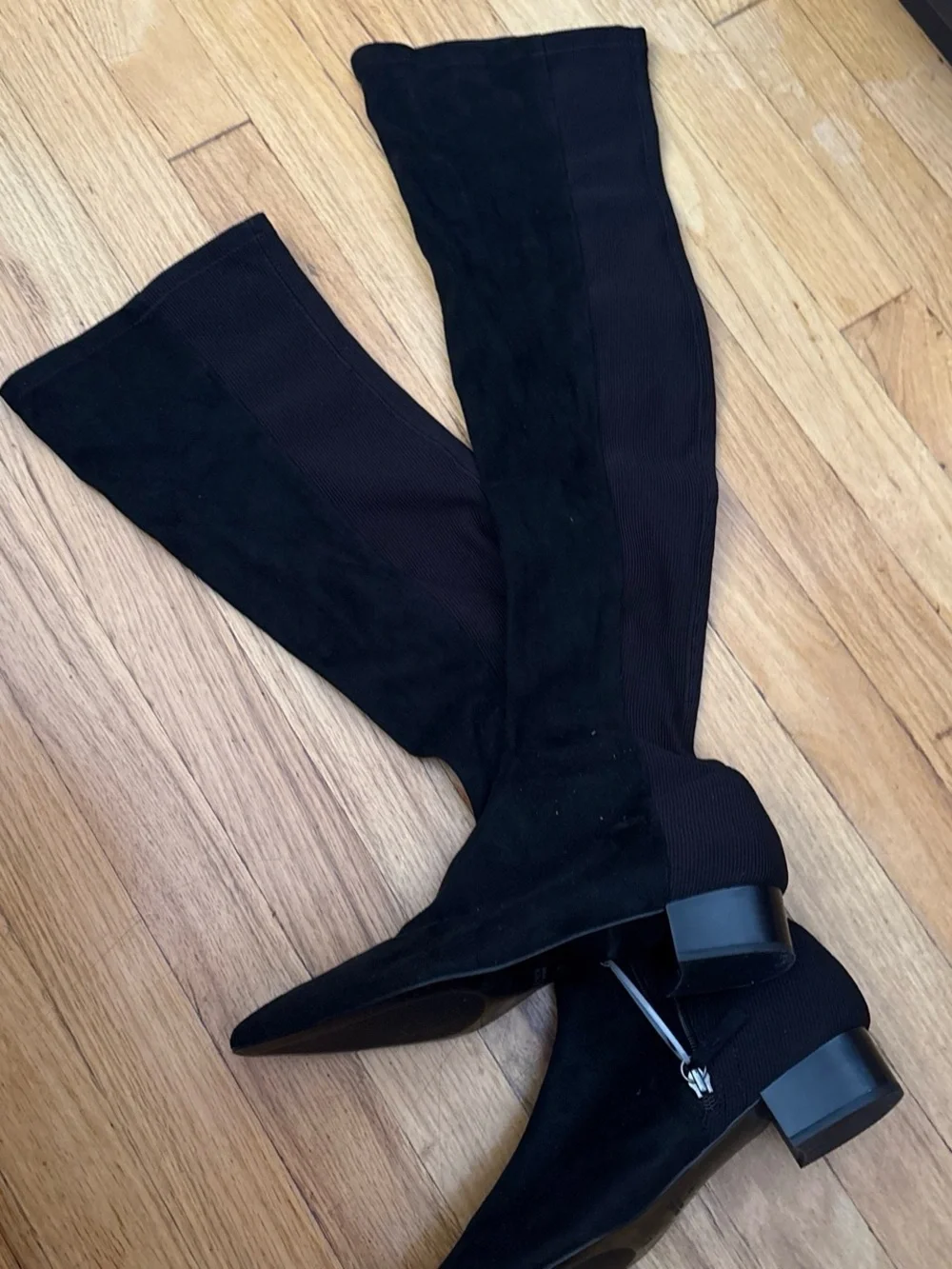 Like new Zara Black Over-the-Knee Pointed Toe Boots - Women's 8 us